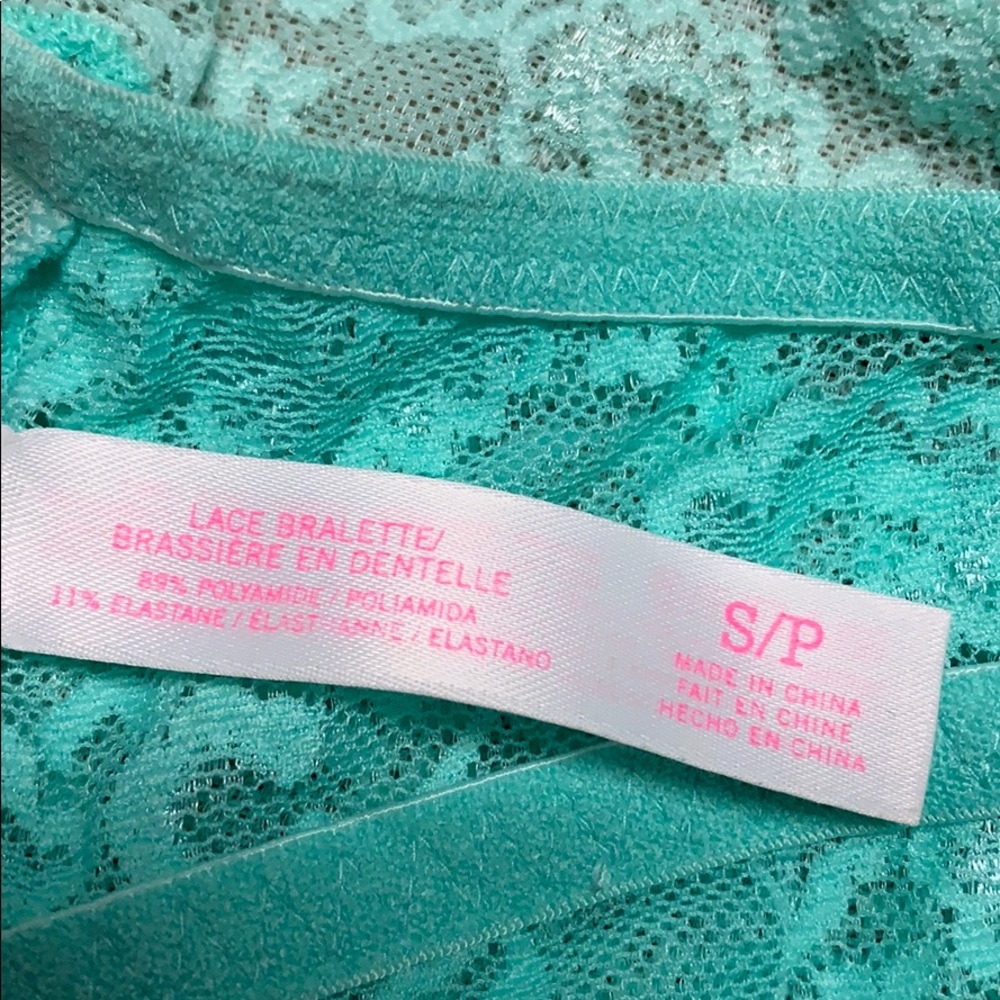 Pink by Victoria’s Secret Green Lace Bralette - Picture 7 of 7
